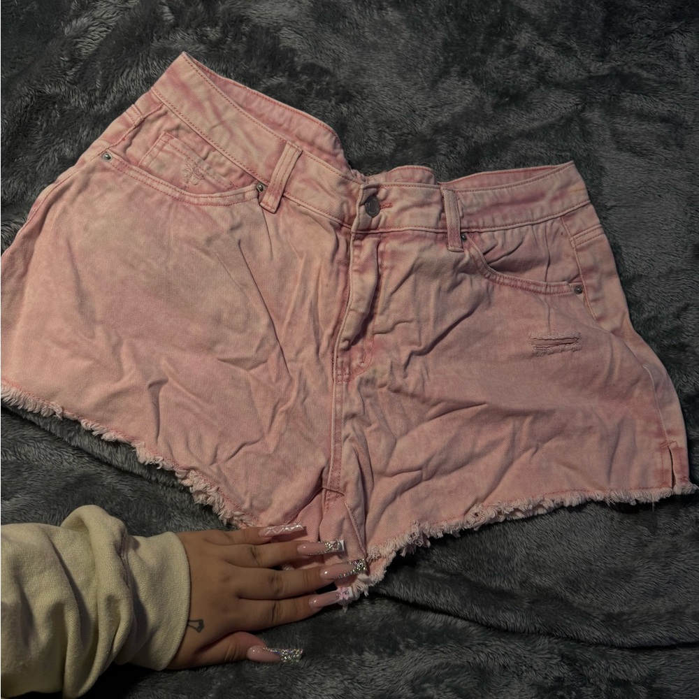 Pink Jean Shorts